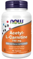 Witaminy i minerały - Now Foods, Acetylo-l-karnityna 750 mg, 90 kaps. - miniaturka - grafika 1