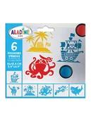 Zabawki kreatywne - Aladine Zestaw szablonów "Pirates" - 4+ - miniaturka - grafika 1