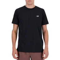 Koszulki męskie - Koszulka New Balance MT41222BK - czarna - miniaturka - grafika 1