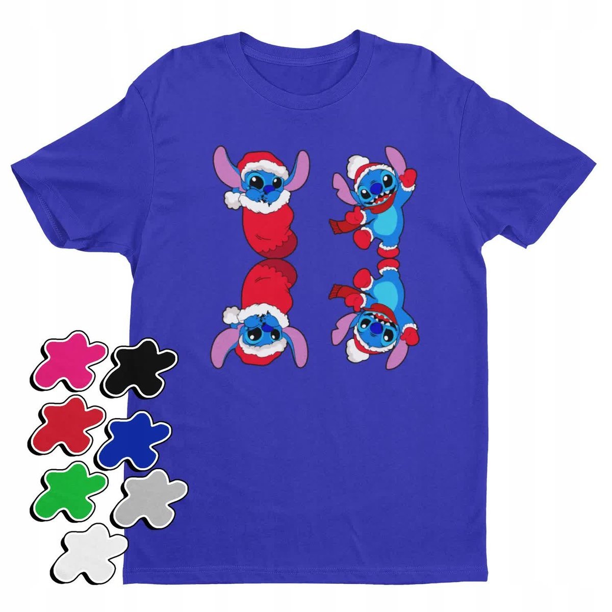 Koszulka T-Shirt Dziecięca Z Nadrukiem Stitch Święta Prezent -L 146-152