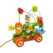 Zabawki interaktywne dla dzieci - Sevi Pętla motoryczna, Zabawka na sznurku, Safari, 19,5x18x18 cm - miniaturka - grafika 1