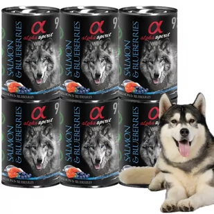 ALPHA SPIRIT Bezzbożowa ŁOSOŚ z Jagodami ZESTAW 6x 400g - Mokra karma dla psów - miniaturka - grafika 1