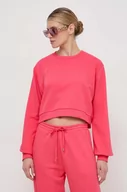 Bluzy damskie - Patrizia Pepe bluza damska kolor różowy gładka - miniaturka - grafika 1