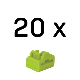 Lindy 47895 bloker portów Blokada portu RJ-45 Zielony Kopolimer akrylonitrylo-butadieno-styrenowy (ABS) 20 szt. - Kontrola dostępu - miniaturka - grafika 1