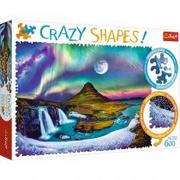 Puzzle - Trefl Puzzle 600 Crazy Shapes Zorza nad Islandią - miniaturka - grafika 1