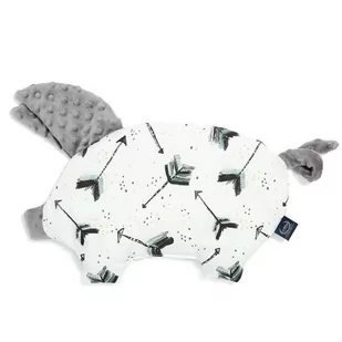 La Millou, Poduszka Sleepy Pig, Boho Royal, Arrows Grey - Kołdry i poduszki dla dzieci - miniaturka - grafika 1