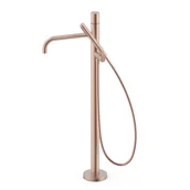 Baterie wannowe i prysznicowe - Bateria wannowa wolnostojąca Tres Study różowe złoto mat 26247006OPM - miniaturka - grafika 1