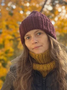 Zimowa czapka Buran wełna peruwiańska kasztanowy brąz - Czapki damskie - miniaturka - grafika 1