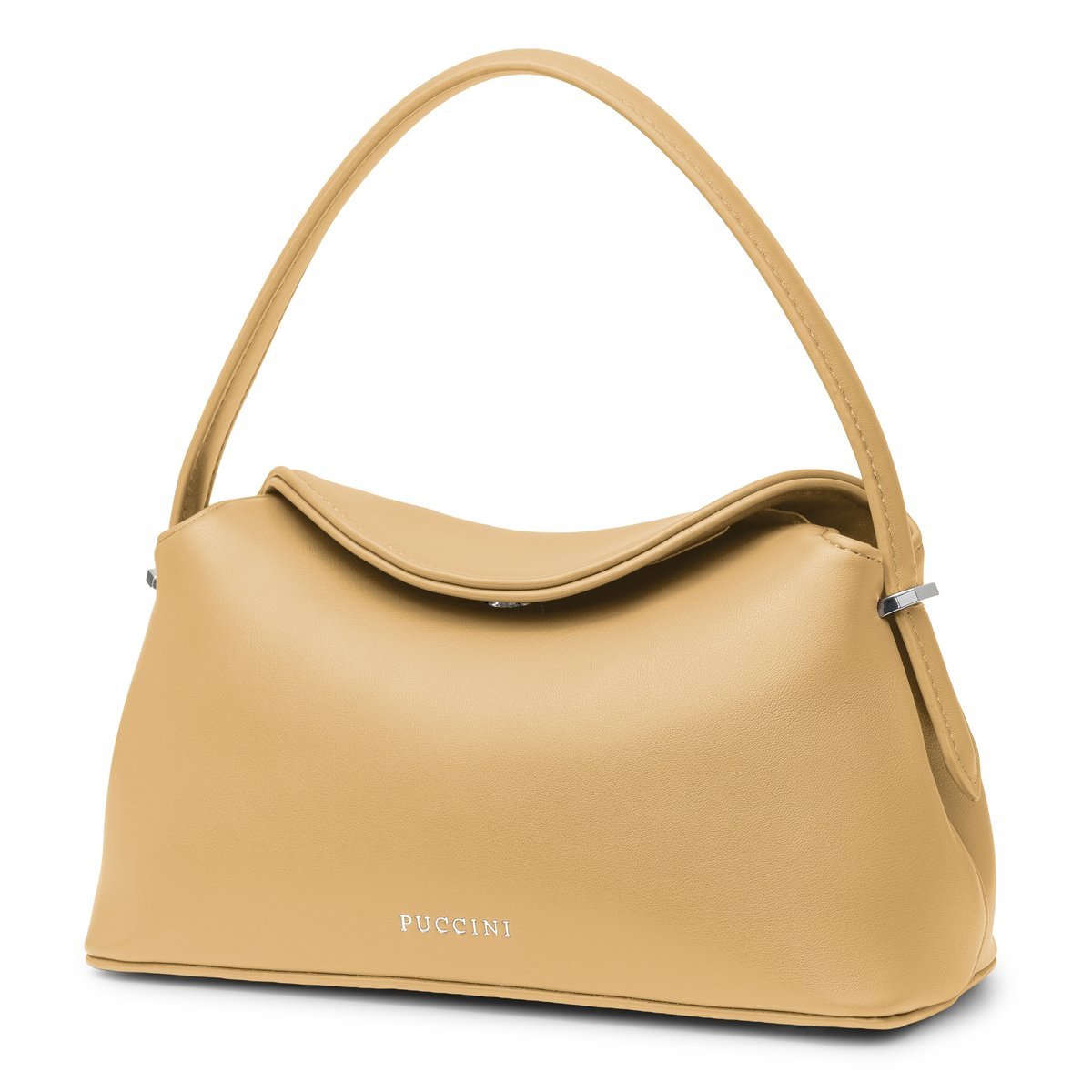 Torebka Damska Kuferek Mała Żółta Ekoskóra PUCCINI BK1261002M-6D