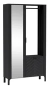 Meble do przedpokoju - Czarna nowoczesna garderoba z lustem A1-A11 - miniaturka - grafika 1