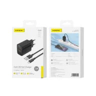 Ładowarki do telefonów - FONENG ładowarka sieciowa EU63 2.4A 12W 2xUSB + kabel Lightning Czarny - miniaturka - grafika 1