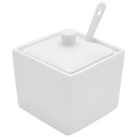 Dzbanki i imbryki - HIT TRADING CUKIERNICA Z ŁYŻECZKĄ PORCELANA 200ML 153509 - miniaturka - grafika 1