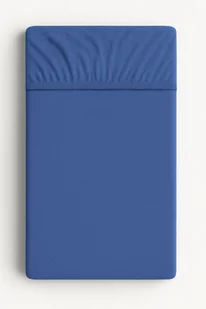 Prześcieradło frotte z gumką do łóżeczka 140x70cm - ciemny niebieski - Prześcieradła dla dzieci - miniaturka - grafika 1