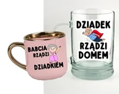 Gadżety dla niej i dla niego - Zestaw prezentowy dla Babci i Dziadka - KUBEK DLA BABCI ORAZ KUFEL DLA DZIADKA - miniaturka - grafika 1