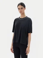 Koszulki i topy damskie - EA7 Emporio Armani T-Shirt 7W000340 AF12956 UC001 Czarny Oversize - miniaturka - grafika 1