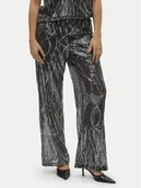 Spodnie damskie - Vero Moda Spodnie materiałowe Ellen 10319016 Czarny Straight Fit - miniaturka - grafika 1