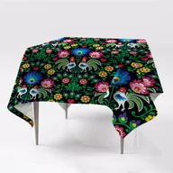 Obrusy i serwetki - Kolorowe obrusy na stół prostokątny Sztuka ludowa, Fabricsy, 150x150 cm - miniaturka - grafika 1