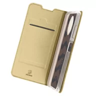 Etui i futerały do telefonów - Smukłe etui z klapką, seria Business do Xiaomi Redmi Note 9T 5G - złote - miniaturka - grafika 1
