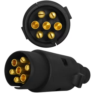 Wtyczka Wtyk Przyczepki Przyczepy 7 Pin 12/24 V - Akcesoria do przyczep i kamperów - miniaturka - grafika 1