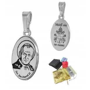 Medalik Srebrny Próba 925 Jan Paweł 2 Papież Na Chrzest Komunię Zawieszka - Dewocjonalia Medalik Srebrny Próba 925 Jan Paweł 2 Papież Na Chrzest Komunię Zawieszka - Dewocjonalia - miniaturka - grafika 1