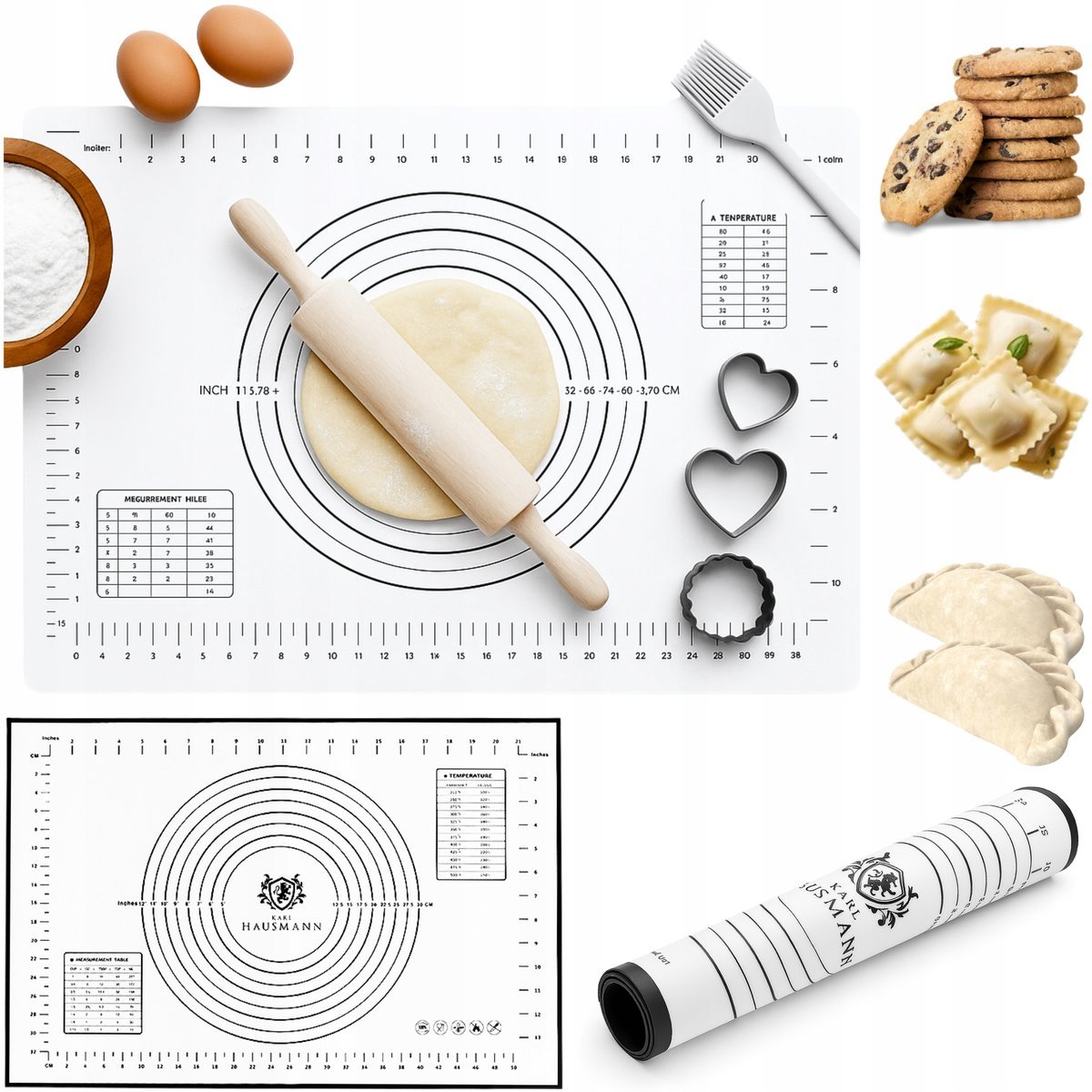 STOLNICA SILIKONOWA DUŻA MATA XXL ANTYPOŚLIZGOWA PODKŁADKA DO WAŁKOWANIA