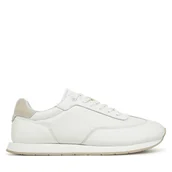 Sneakersy męskie - Sneakersy Calvin Klein Low Top Lace Up Tmbl Lth HM0HM01804 Biały - miniaturka - grafika 1