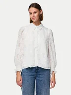 Koszule damskie - Pieces Koszula Pina 17154276 Biały Regular Fit - miniaturka - grafika 1