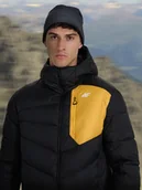 Kurtki i kamizelki sportowe męskie - 4F Kurtka puchowa trekkingowa z wypełnieniem Primaloft Silver męska - czarna XXL - miniaturka - grafika 1
