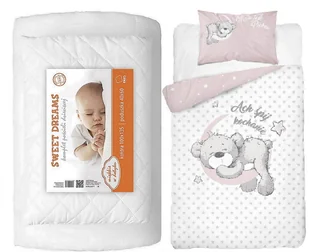 Komplet do łóżeczka kołdra pościel podusia 100x135 4 elementy - Pościel dla dzieci Komplet do łóżeczka kołdra pościel podusia 100x135 4 elementy - Pościel dla dzieci - miniaturka - grafika 1