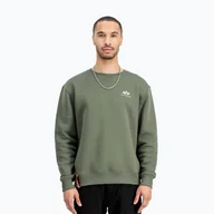 Bluzy męskie - Bluza męska Alpha Industries Basic Small Logo dark olive - miniaturka - grafika 1