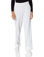 Spodnie sportowe damskie - NA-KD Spodnie dresowe damskie z szeroką nogawką, Szary Melanż, L - miniaturka - grafika 1