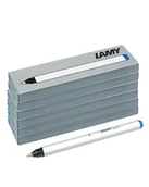 Długopisy - LAMY T11 wkłady do długopisu kulkowego, zestaw 6 sztuk, z dużym zapasem atramentu i końcówką do pisania ze stali nierdzewnej, w kolorze niebieskim (zmywalnym), do długopisów kulkowych, model 311 Lamy - miniaturka - grafika 1