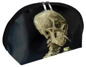 Kosmetyczki, organizery i kuferki - Kosmetyczka Czaszka z palącym się papierosem Vincent Van Gogh - miniaturka - grafika 1