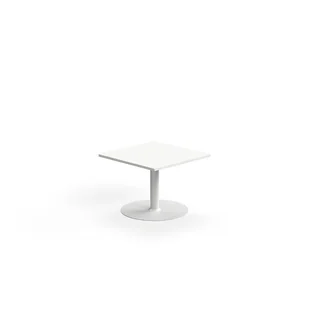 Stolik kawowy ALVA, 700x700x500 mm, laminat wysokociśnieniowy, biały - Ławy i stoliki kawowe - miniaturka - grafika 1