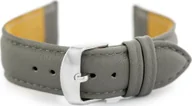 Akcesoria do smartwatchy - Pasek skórzany do zegarka W83L - szary - 16mm - miniaturka - grafika 1