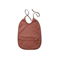 Śliniaki i fartuszki - Śliniaczek Wodoodporny Z Kieszonką Mahogany Leaf Nuuroo - miniaturka - grafika 1