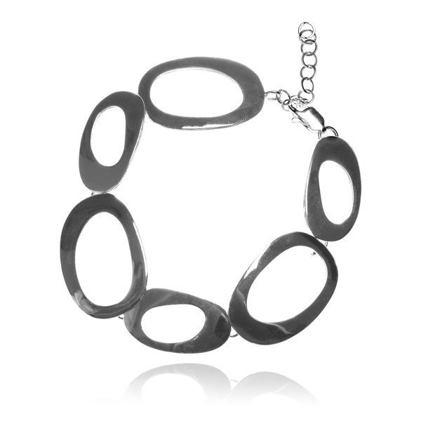 ankabizuteria.pl Bransoletka srebrna owalne kółka