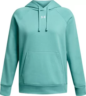 Bluza damska Under Armour Rival Flecce Hoodie miętowa 1379500 482-M - Bluzy damskie - miniaturka - grafika 1