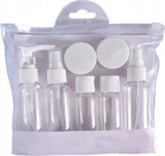 Korbi BUTELKI POJEMNIKI PODRÓŻNE NA KOSMETYKI DO SAMOLOTU BAGAŻU ZESTAW 10 EL