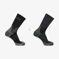 Skarpety termoaktywne - Skarpety Salomon X Ultra Access Crew 2-Pack - anthracite/black rozmiar: m - miniaturka - grafika 1