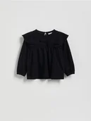 Bluzki dla niemowląt - Reserved - Bluzka z falbankami - czarny - miniaturka - grafika 1