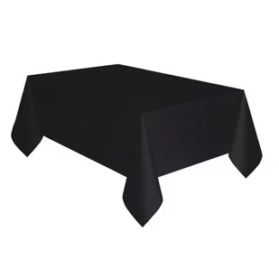 Czarny jednokolorowy Charcoal - Obrus papierowy 137cm x 274cm - Dekoracje i nakrycia stołu na imprezę - miniaturka - grafika 1