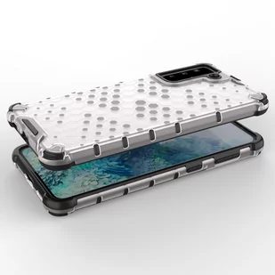 Honeycomb etui pancerny pokrowiec z żelową ramką Samsung Galaxy S21+ 5G (S21 Plus 5G) przezroczysty - Etui i futerały do telefonów - miniaturka - grafika 3