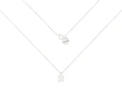 Naszyjniki - Srebrny naszyjnik z literką 50 cm R - miniaturka - grafika 1