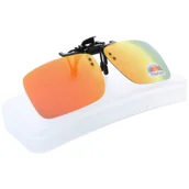 Akcesoria do okularów - Nakładki przeciwsłoneczne lustrzane polaryzacyjne na okulary korekcyjne + ETUI - NA-163 - miniaturka - grafika 1