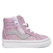 Buty dla dziewczynek - Sneakersy Vans SK8-Hi Reissue Side Zip VN0007Q3EMY1 Różowy - miniaturka - grafika 1
