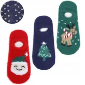 Skarpetki damskie - 3 Pary Antypoślizgowe Świąteczne STOPKI DAMSKIE MORAJ Na Święta r. 35-38 - miniaturka - grafika 1