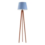 Lampy stojące - Drewniana lampa podłogowa dla dzieci CURACAO z niebieskim abażurem - miniaturka - grafika 1