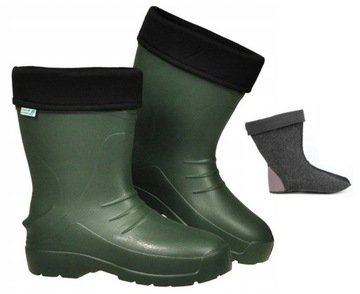 Lekkie Buty Kalosze Gumowce piankowe Eva ocieplane męskie Torino khaki 46