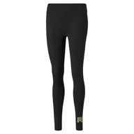 Legginsy - Legginsy damskie Puma ESSENTIAL+ METALLIC czarne 84830701-L - miniaturka - grafika 1